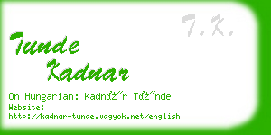 tunde kadnar business card